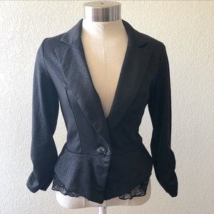 Black blazer with lace